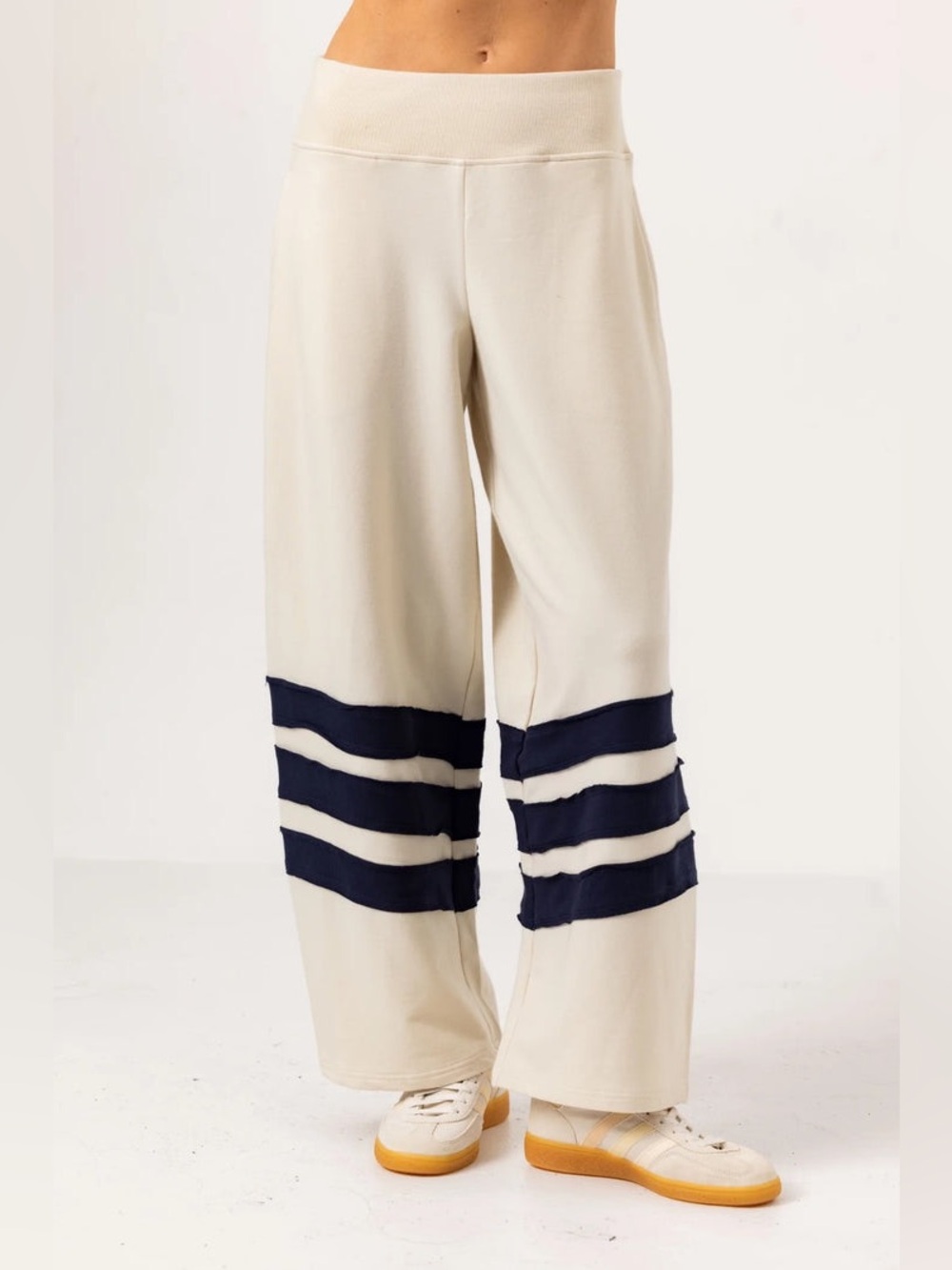 Sundays Lux Was Thorne Cotton Poplin Wide Leg Lounge Pants Medium Quiet Luxury
